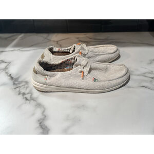 Hey Dude Wendy Boho Loafers Women’s 10 White Crochet Slip On Comfort Shoes